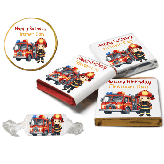 Personalised Fireman Chocolate Neapolitan Sweets
