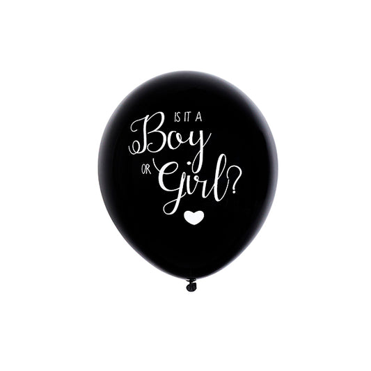 Gender Reveal 16 inch Black Balloon - Girl