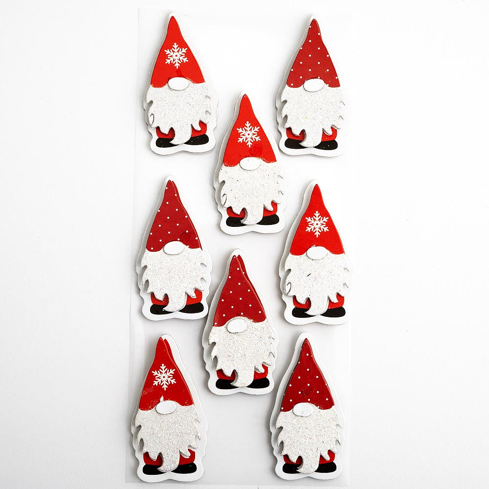 Glitter Nordic Santas 8 Pack - Perfect Tables