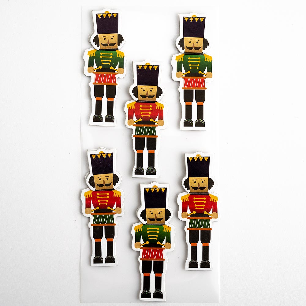 Glitter Nutcracker Soldiers 6 Pack - Perfect Tables