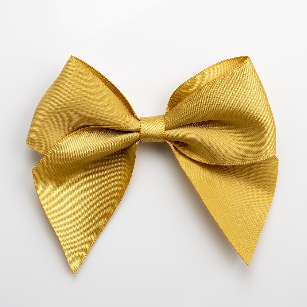 Gold 10cm Satin Bows – Self Adhesive