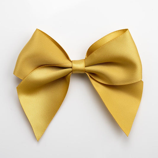 Gold 10cm Satin Bows – Self Adhesive