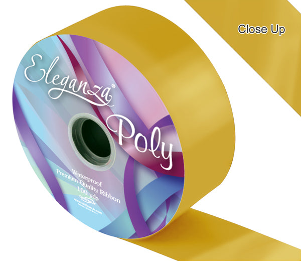 Gold 50mm Poly Ribbon No.35