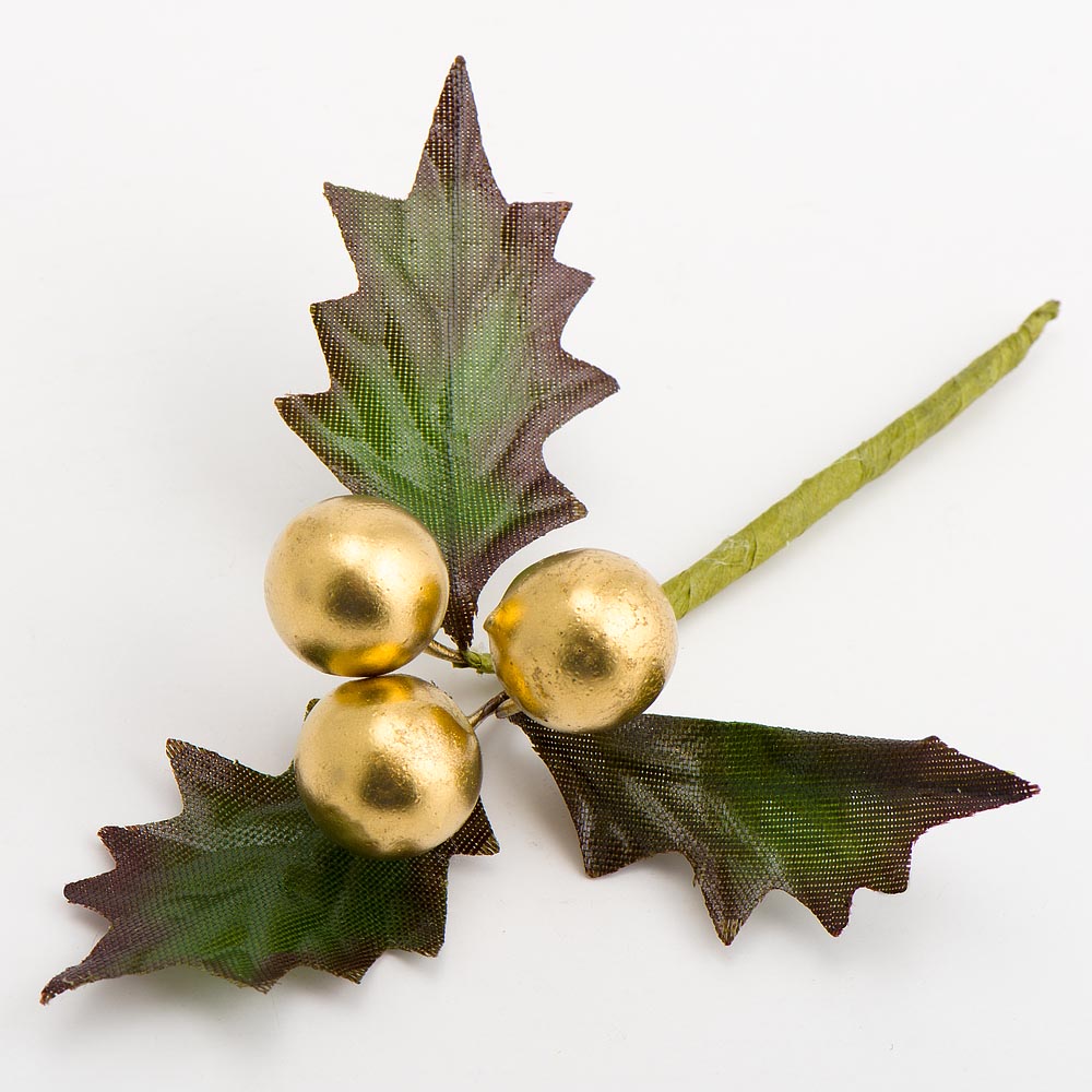 1 Stem - Large Gold Berries Spray
