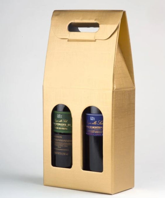Gold Silk 2 Bottle Wine Box