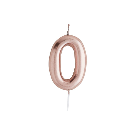 Rose Gold Metallic Bubble Candle - 0