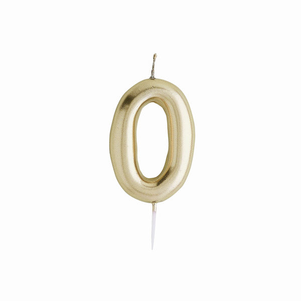 Gold Metallic Bubble Candle - 0