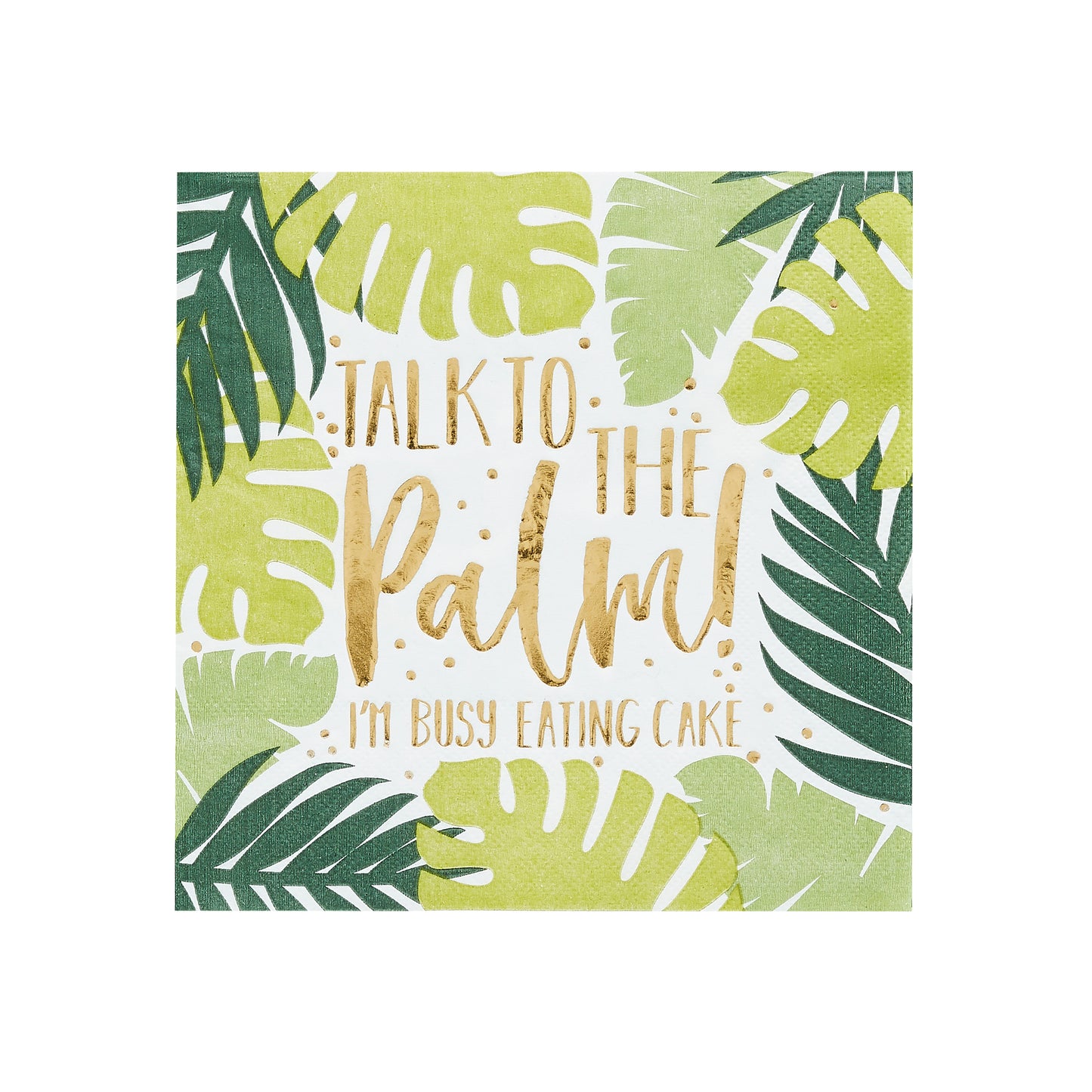 20 Paper Napkins - Tropical Leaf
