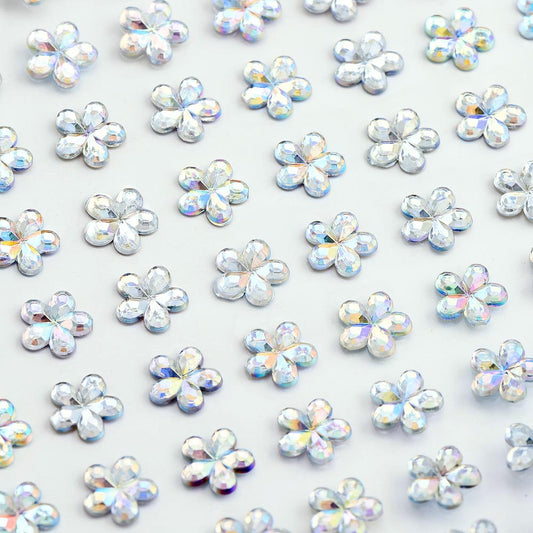 Iridescent Self Adhesive Flowers 6mm Sheet of 100
