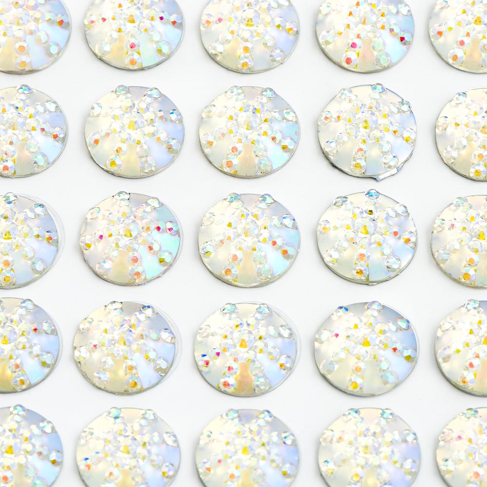Iridescent Sparkle Encrusted Jewels 10mm Sheet of 50