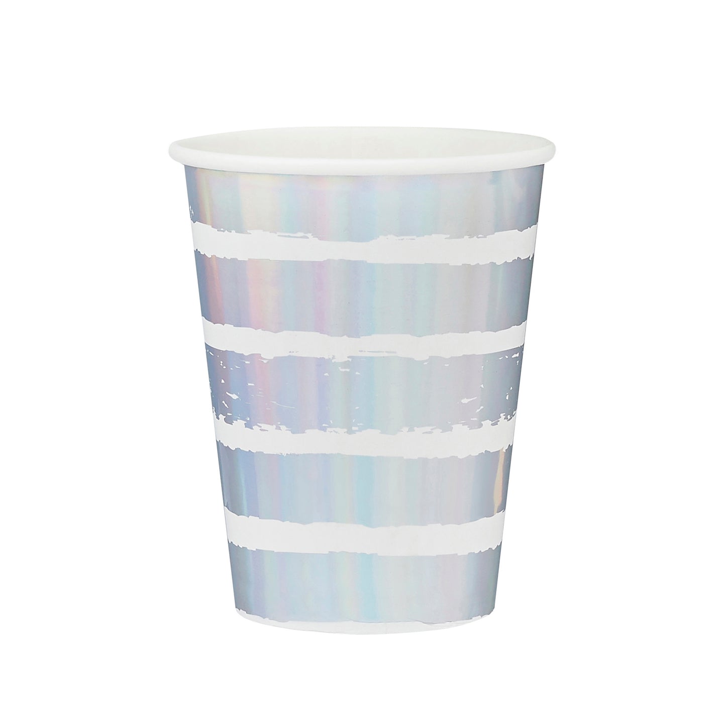 Iridescent Striped Paper Cups 10 Pack