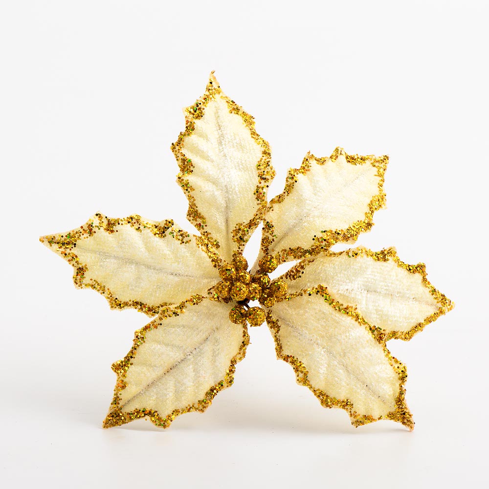 1 Stem - Large Ivory Poinsettia