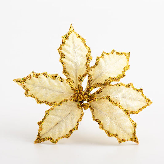 1 Stem - Large Ivory Poinsettia