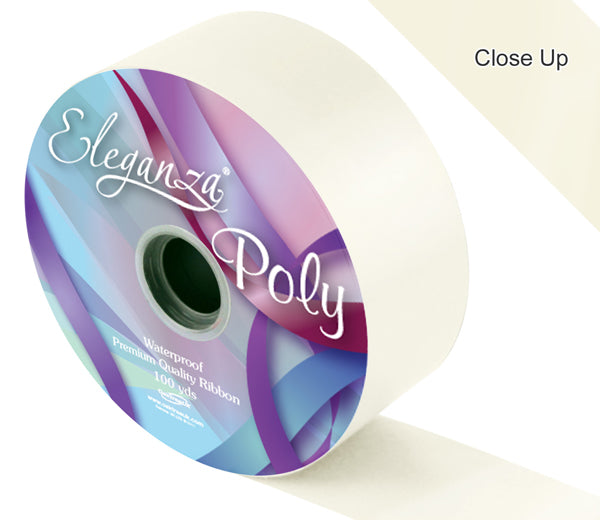 Ivory 50mm Poly Ribbon No.61