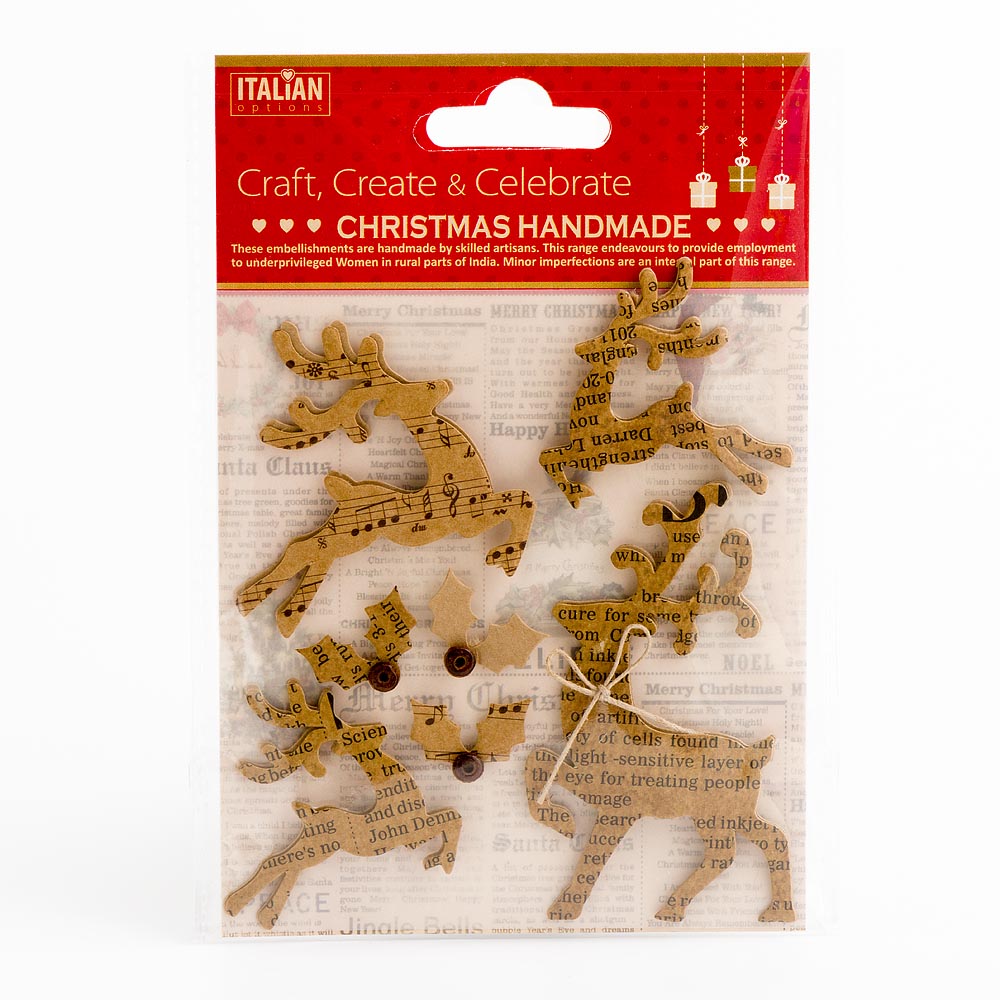 Kraft Reindeers 2.2cm to 7.5cm 7 Pack