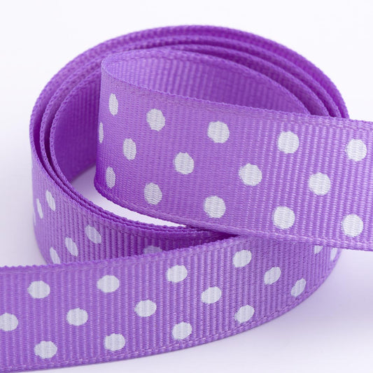 Lilac Polka Dot Ribbon