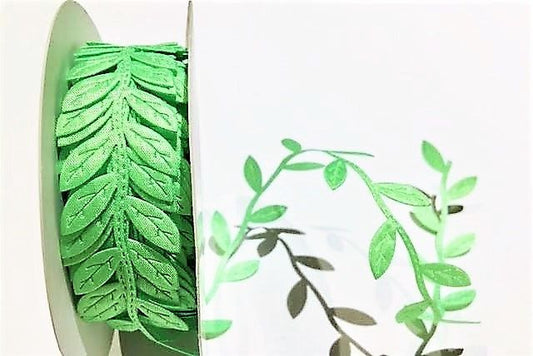 Lime Green Satin Leaf Ribbon - Perfect Tables