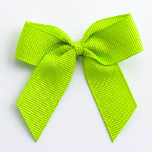 Lime 5cm Grosgrain Bows - Self Adhesive