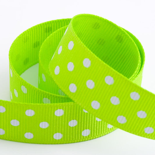 Lime Polka Dot Ribbon