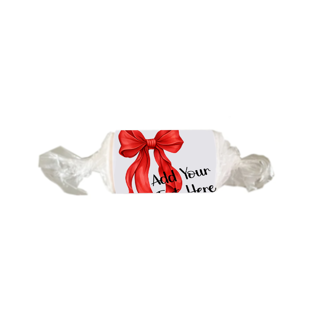 Personalised Chocolate Party Favours and Love Heart Rolls - Red Bow