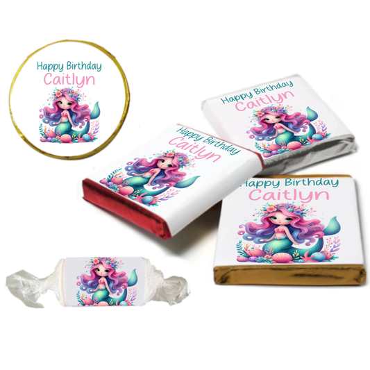 Personalised Mermaid Chocolate Neapolitan Sweets