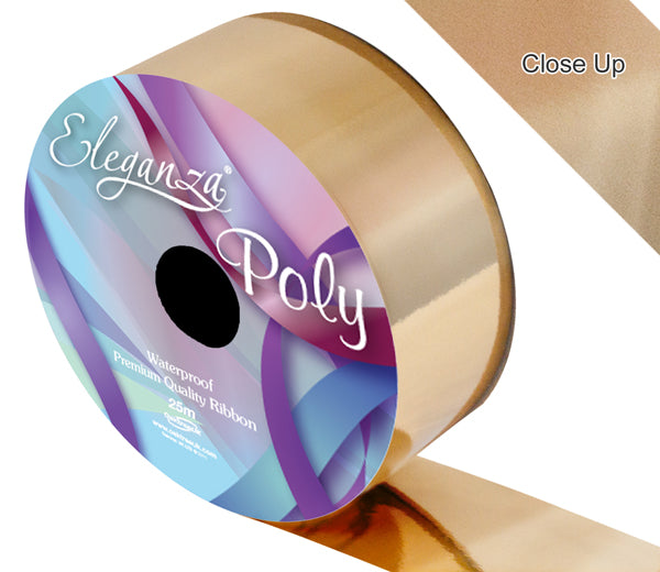 Metallic Gold 50mm Poly Ribbon