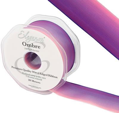 Blue Pink Fade Ombre Ribbon No.292