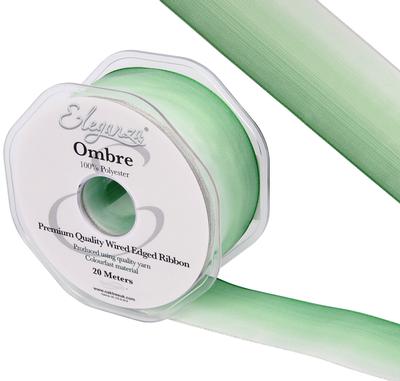 White Greens Ombre Ribbon No.296