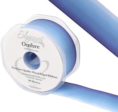 White Blues Ombre Ribbon No.299