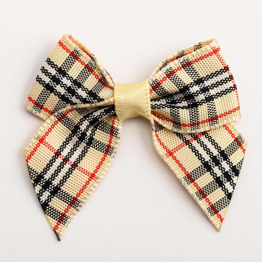 Nova 4cm Tartan Bows – Self Adhesive