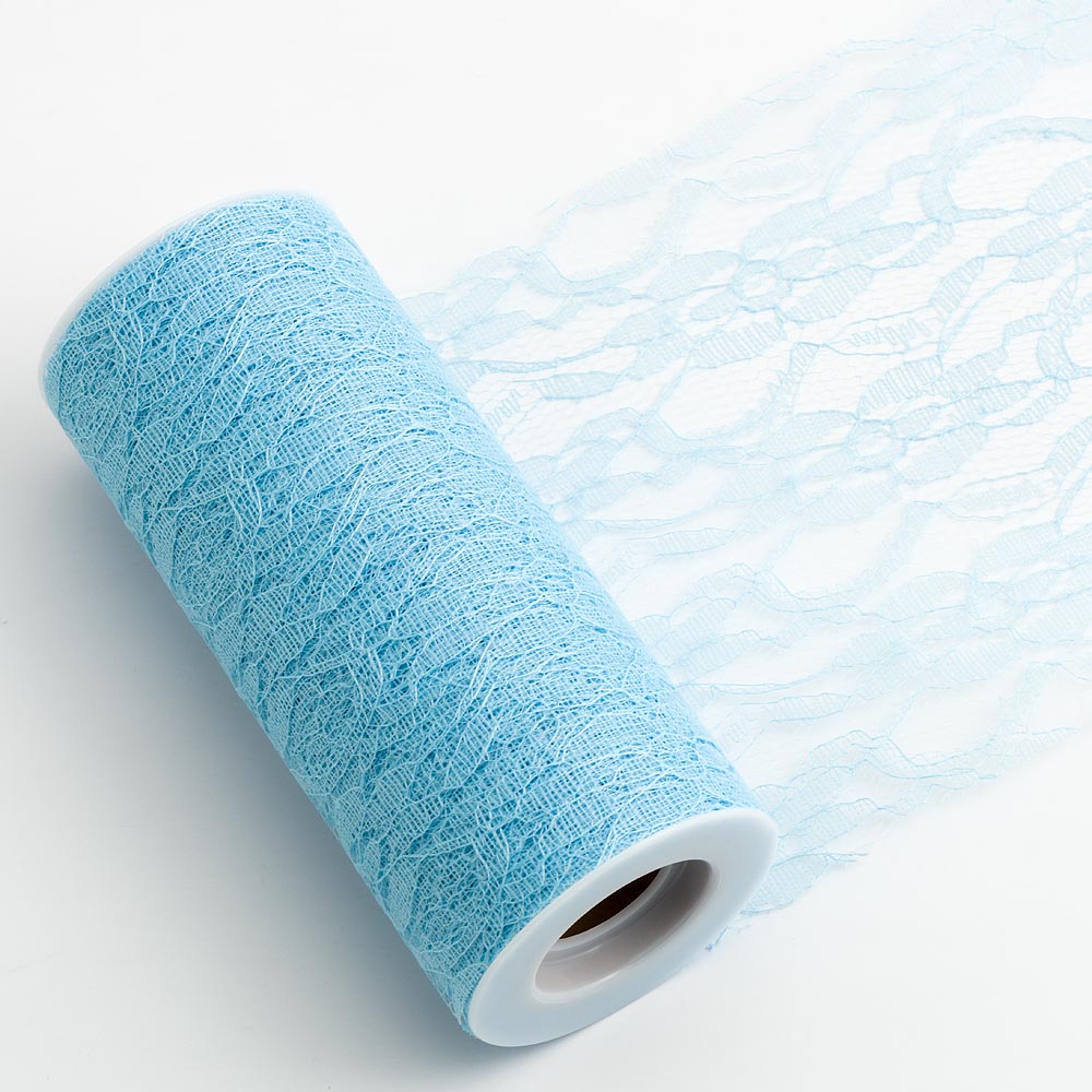 Pale Blue Lace 15cm 10 Metre Roll