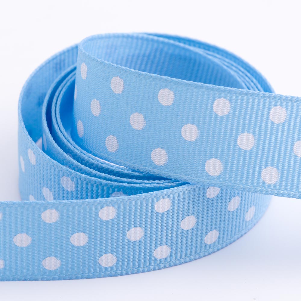 Pale Blue Polka Dot Ribbon