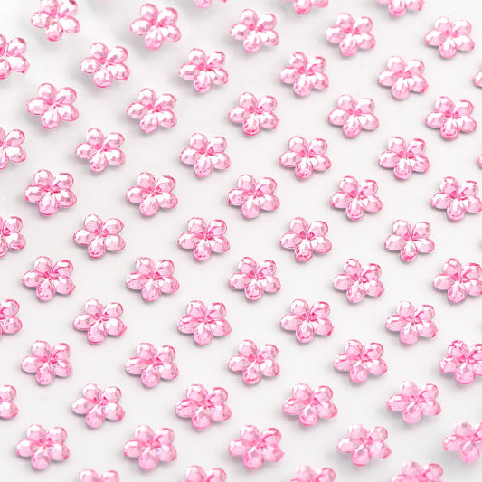 Pale Pink Self Adhesive Flowers 6mm Sheet of 100