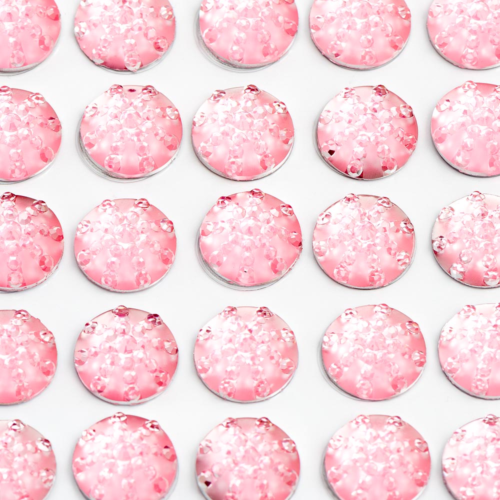 Pale Pink Sparkle Encrusted Jewels 10mm Sheet of 50