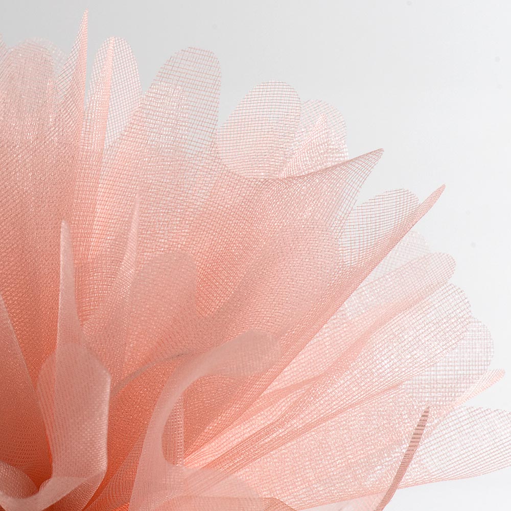 Peach Cristal Tulle Peaked Edge Organza Tulles Pack of 50