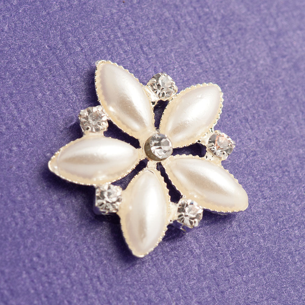 Pearl Flower Charm 24x24mm - Perfect Tables