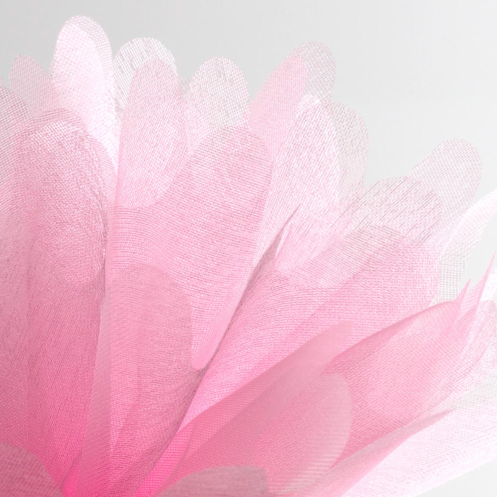 Pink Cristal Tulle Peaked Edge Organza Tulles Pack of 50