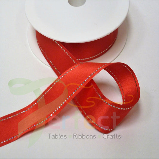 Post Box Red Shindo Diamante Edge Ribbon 15123 042