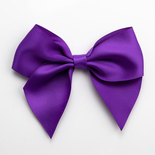 Purple 10cm Satin Bows – Self Adhesive