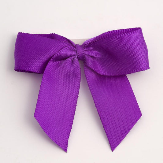 Purple 5cm Satin Bows - Self Adhesive
