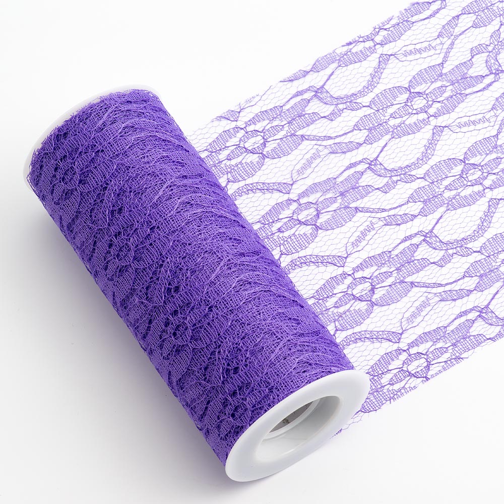 Purple Lace 15cm 10 Metre Roll