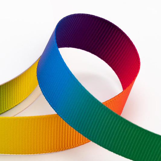 Rainbow Grosgrain Ribbon