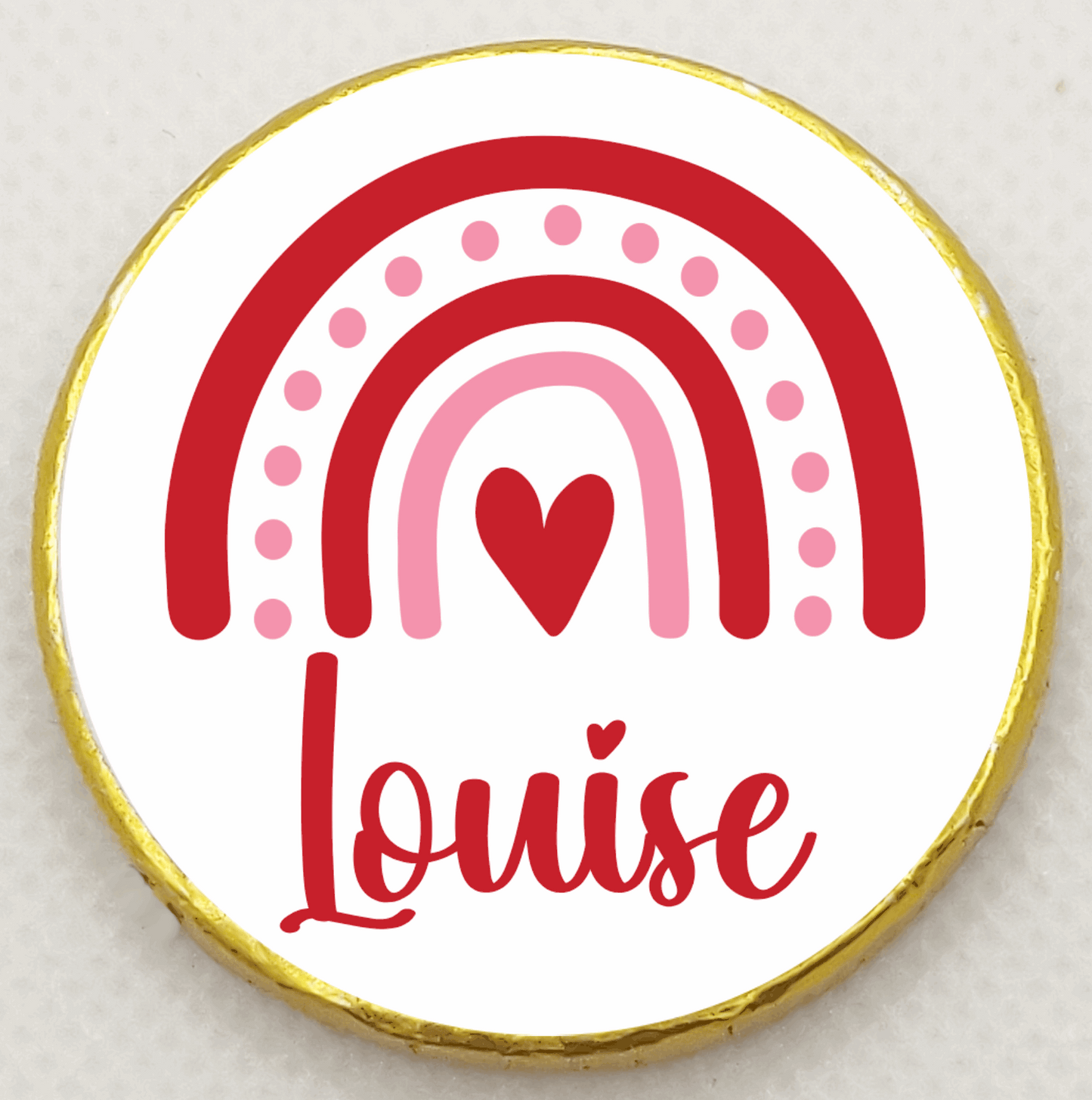 Personalised Love Rainbow - Chocolate Coin