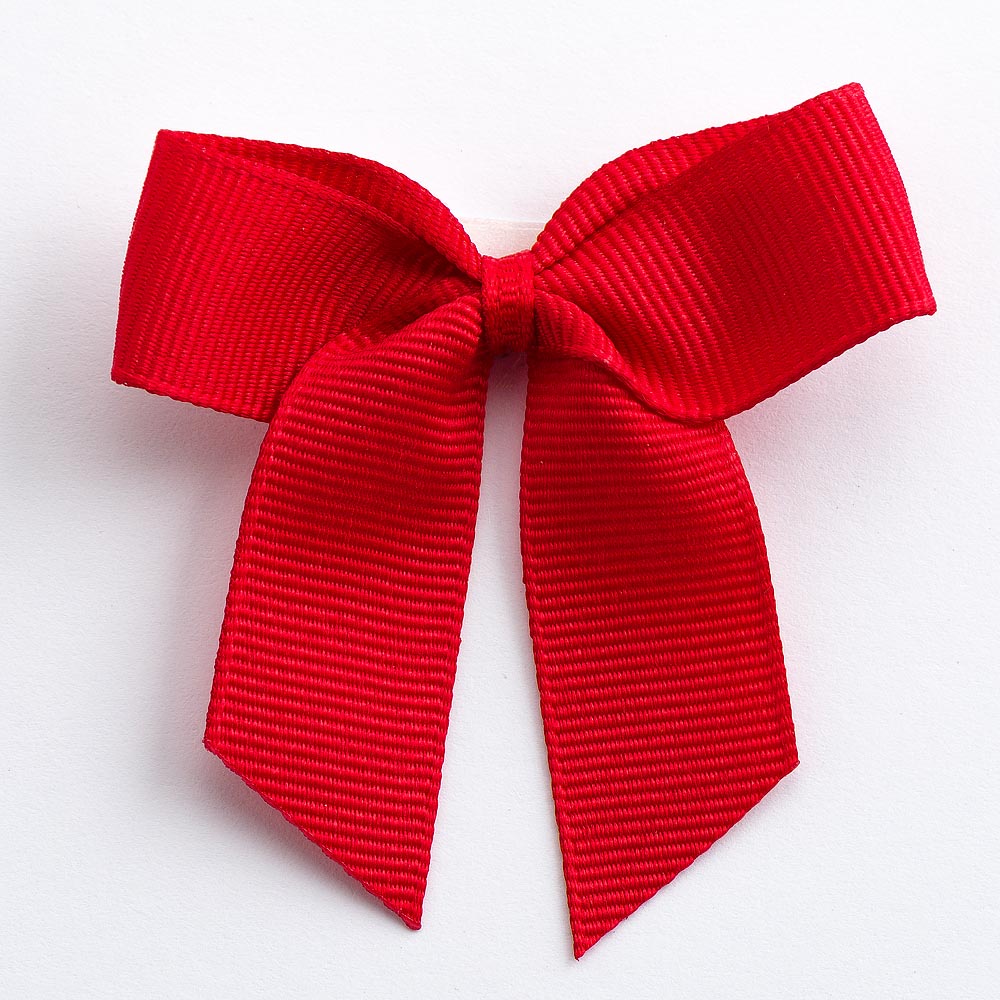 Red 5cm Grosgrain Bows - Self Adhesive