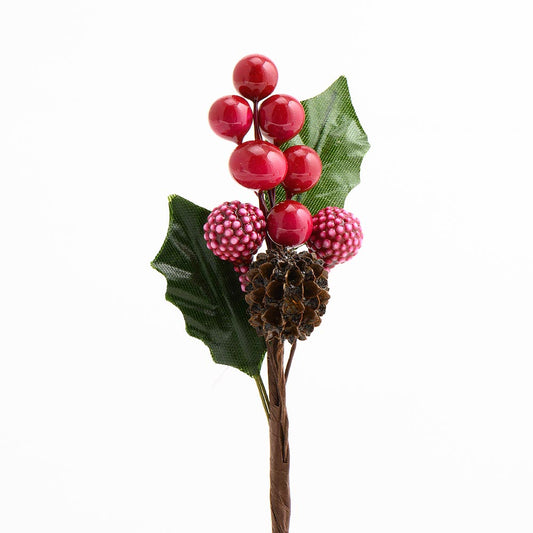 1 Stem - Red Mixed Berries Spray