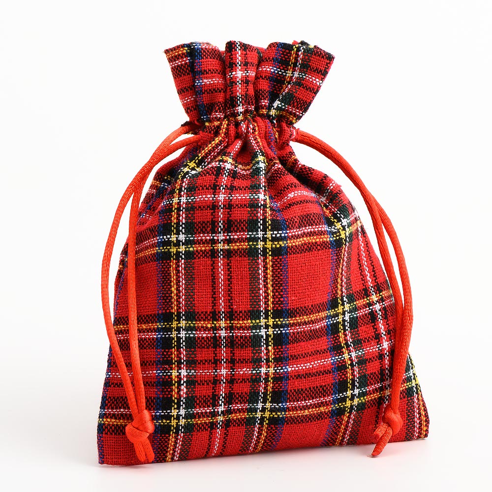 Red Tartan Fabric Bag