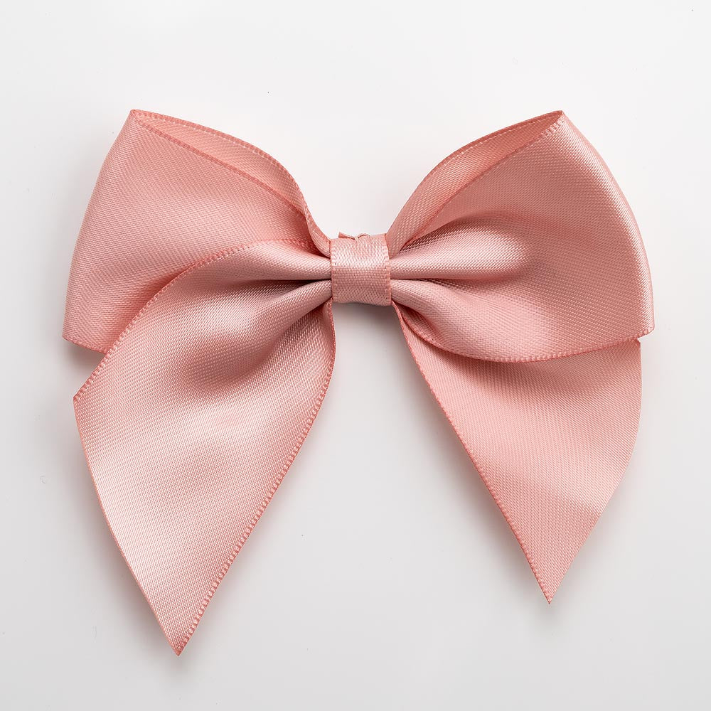 Rose Gold 10cm Satin Bows – Self Adhesive