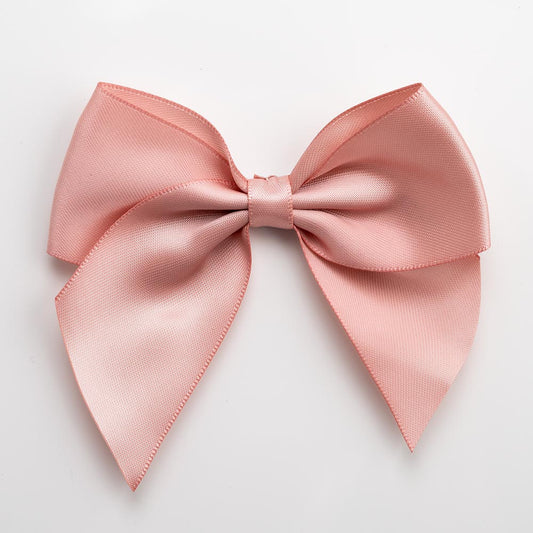 Rose Gold 10cm Satin Bows – Self Adhesive