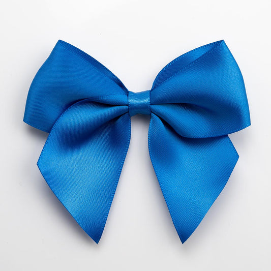 Royal Blue 10cm Satin Bows – Self Adhesive