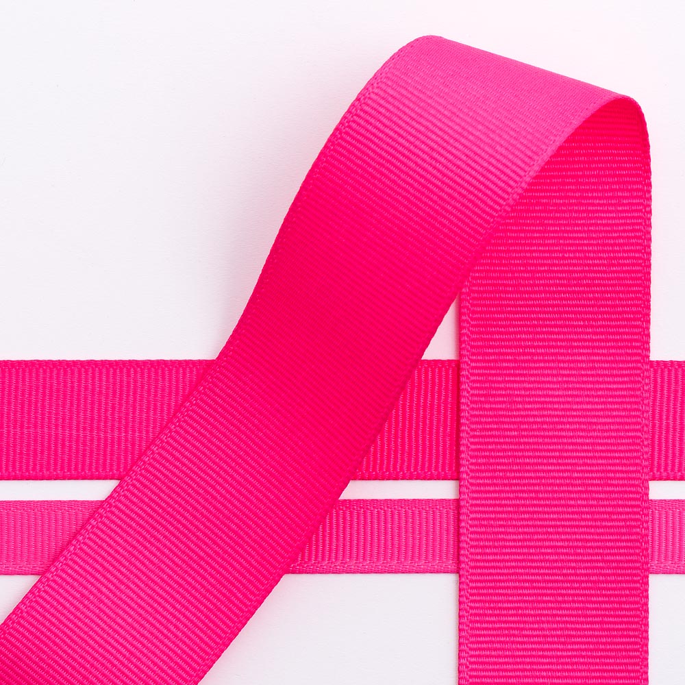 Shocking Pink Grosgrain Ribbon